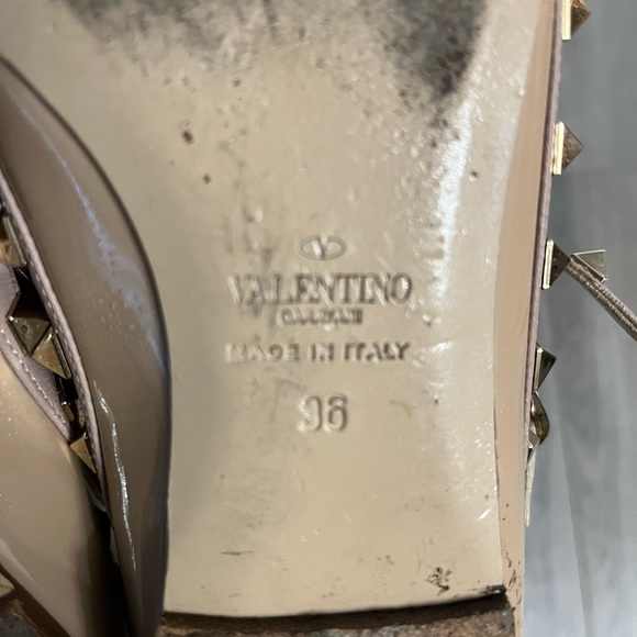 Valentino Garavani Rockstud Leather Ballet Flats - Picture 4 of 8